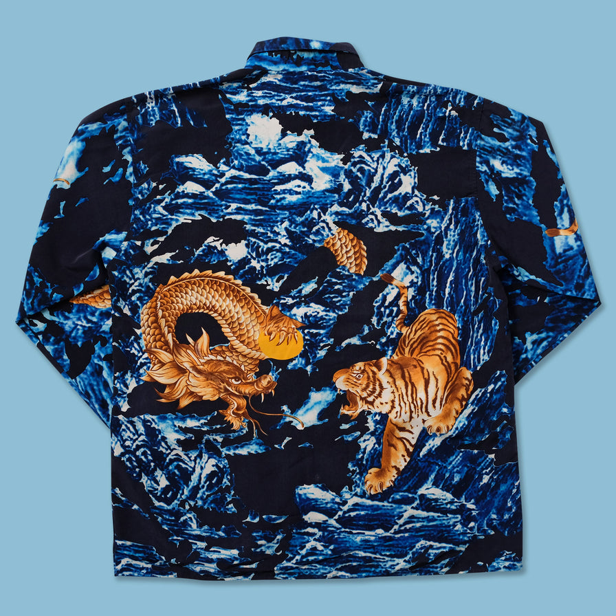 Y2K Dragon & Tiger Shirt XXL - Double Double Vintage