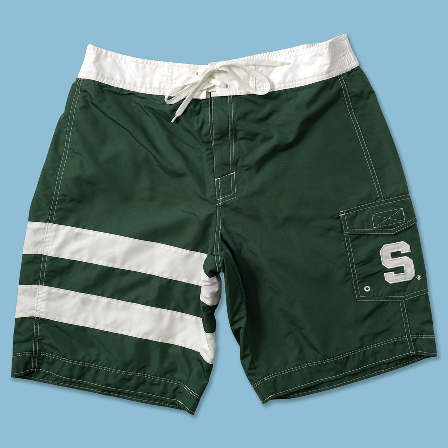 Michigan Spartans Swimming Shorts Large - Double Double Vintage