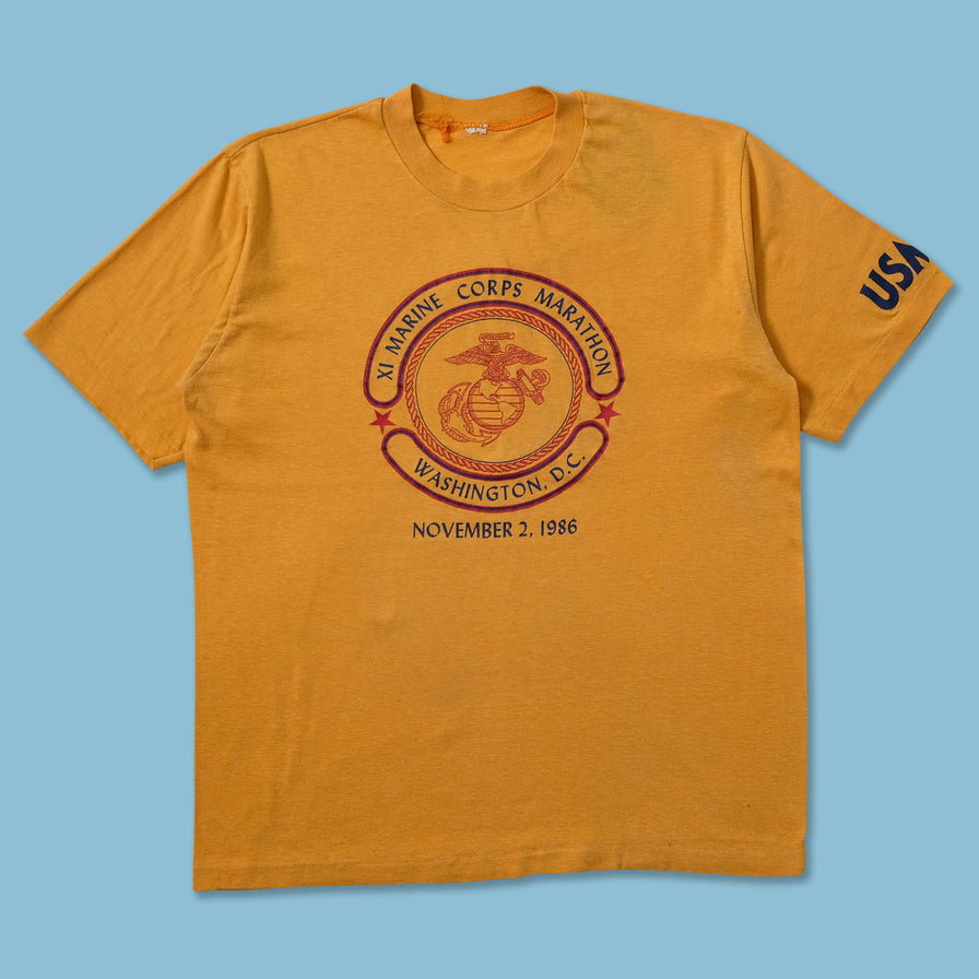 1986 Marine Corps Marathon T-Shirt Small - Double Double Vintage