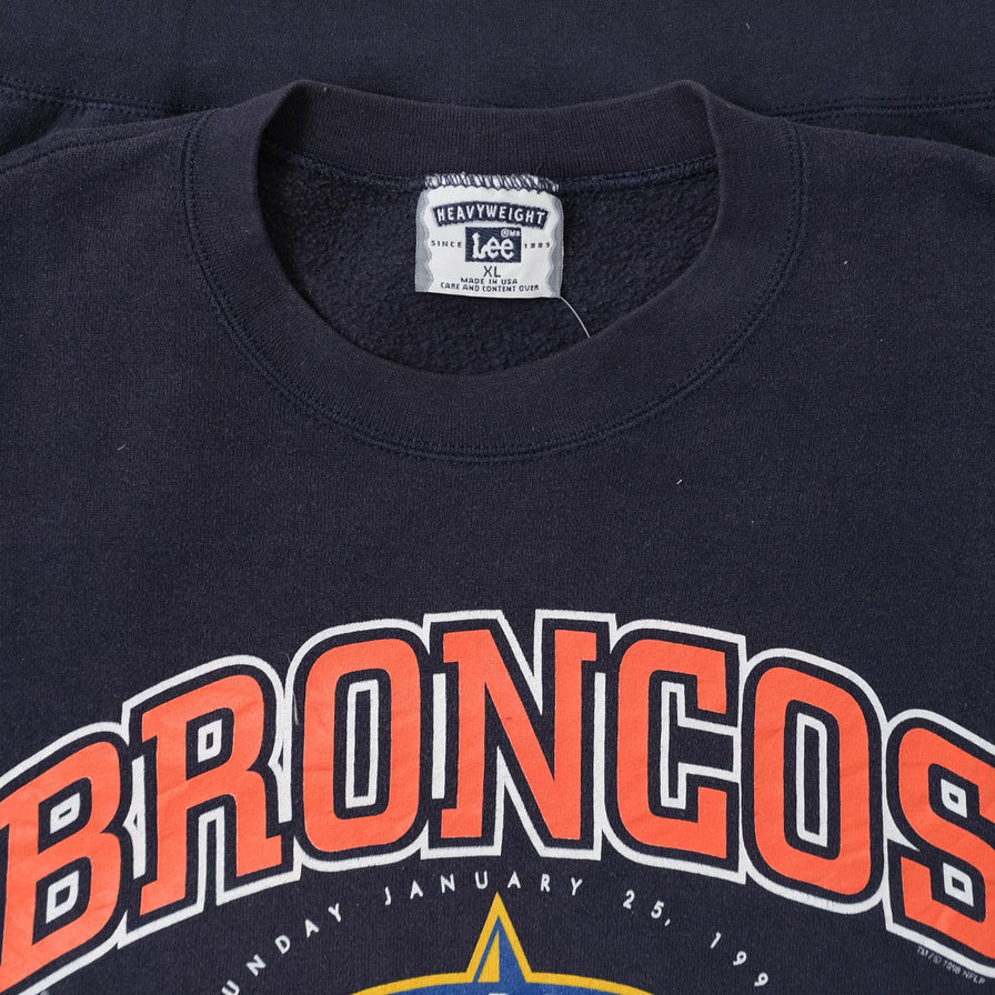 Vintage 1998 Denver Broncos Super Bowl Sweater XLarge 