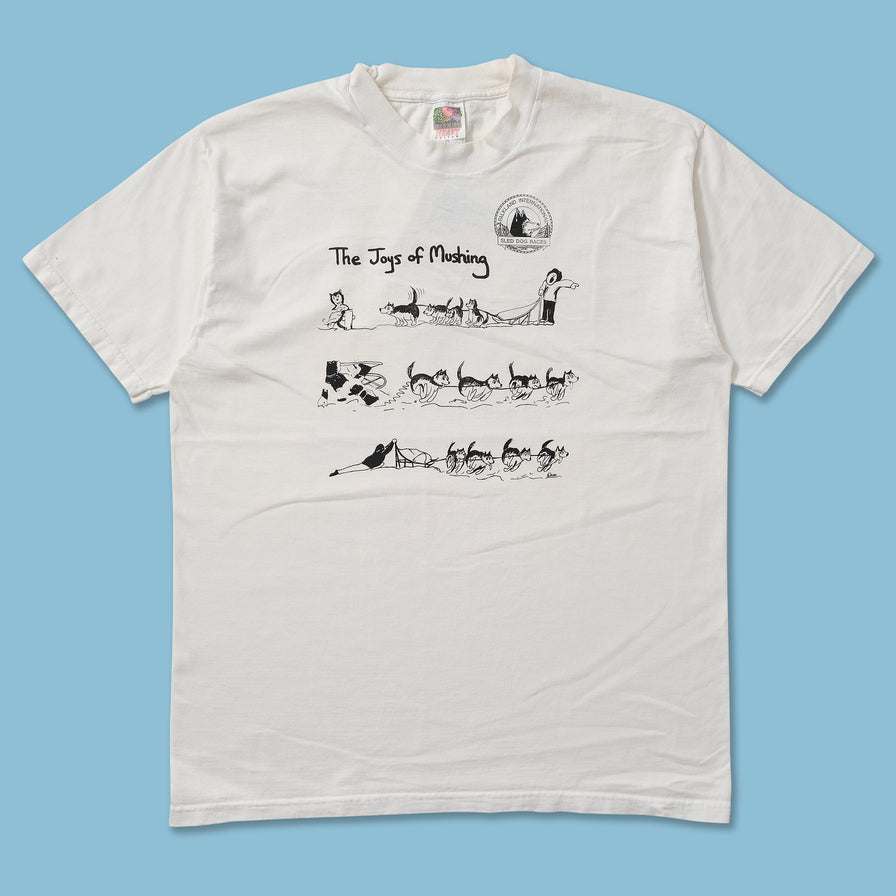 Vintage Sled Dog Racing T-Shirt Medium 