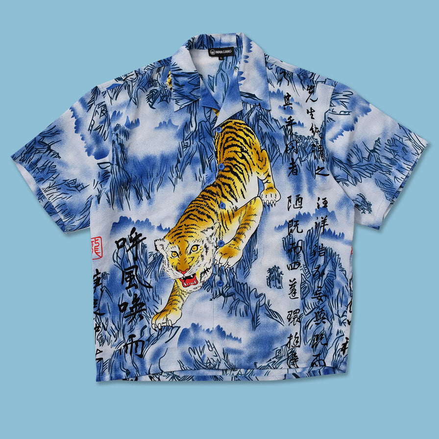 Y2K Tiger Shirt XLarge - Double Double Vintage