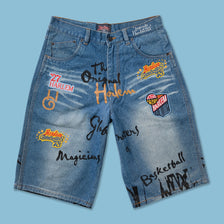 Y2K Harlem Globetrotters Jorts W34 - Double Double Vintage