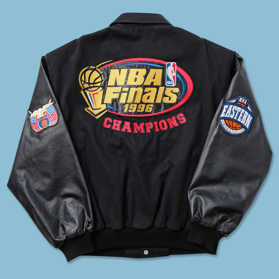 1996 Chicago Bulls Leather Varsity Jacket Large - Double Double Vintage