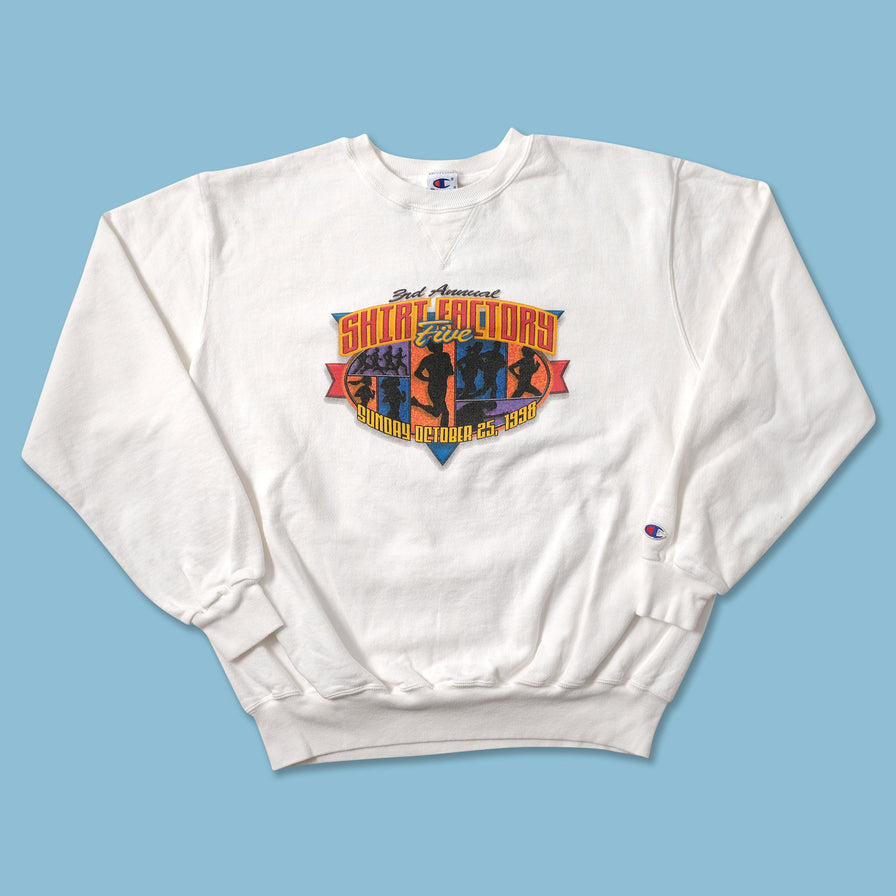 1998 Champion Shirt Factory Five Run Sweater Large - Double Double Vintage