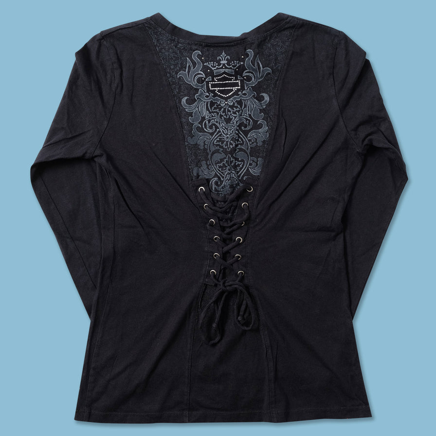 Women's Y2K Harley Davidson Longsleeve Small - Double Double Vintage