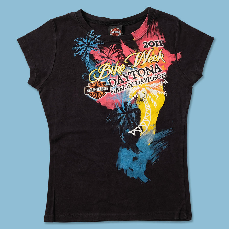 Women's Y2K Harley Davidson Top Medium - Double Double Vintage