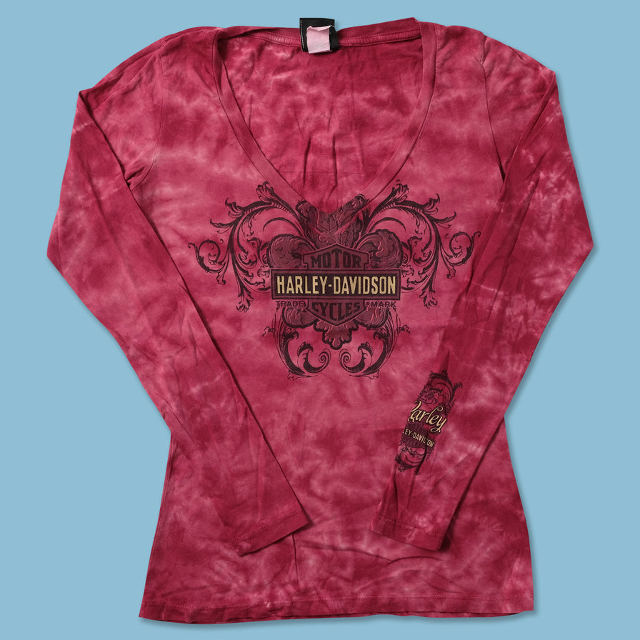 Women's Y2K Harley Davidson Longsleeve Medium - Double Double Vintage