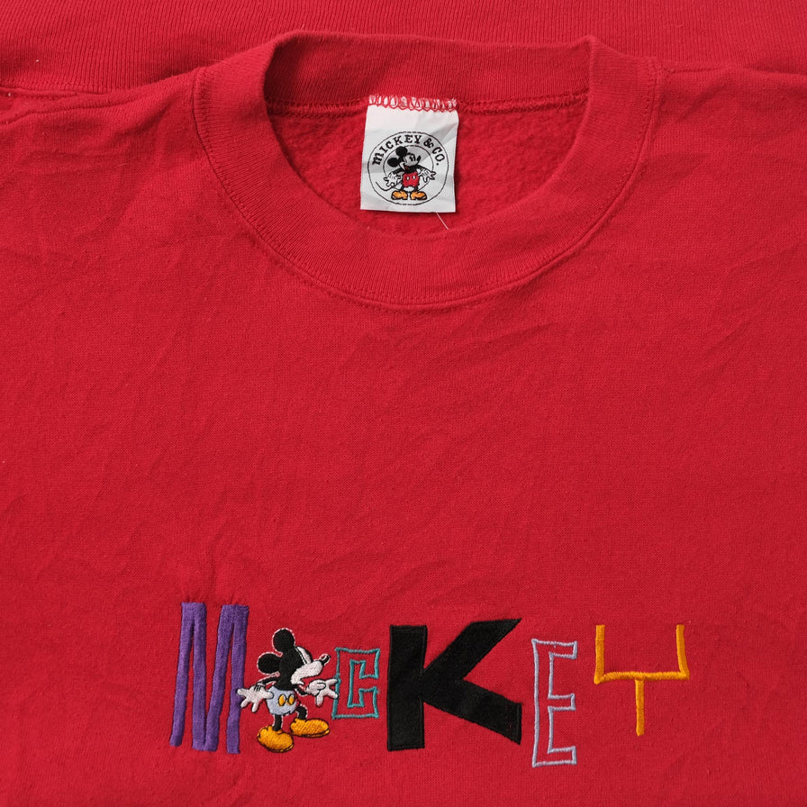 Vintage Mickey Mouse Sweater Large 