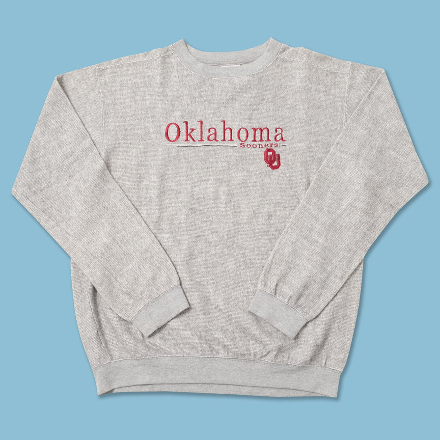 Vintage Oklahoma Sooners Fleece Sweater Medium 