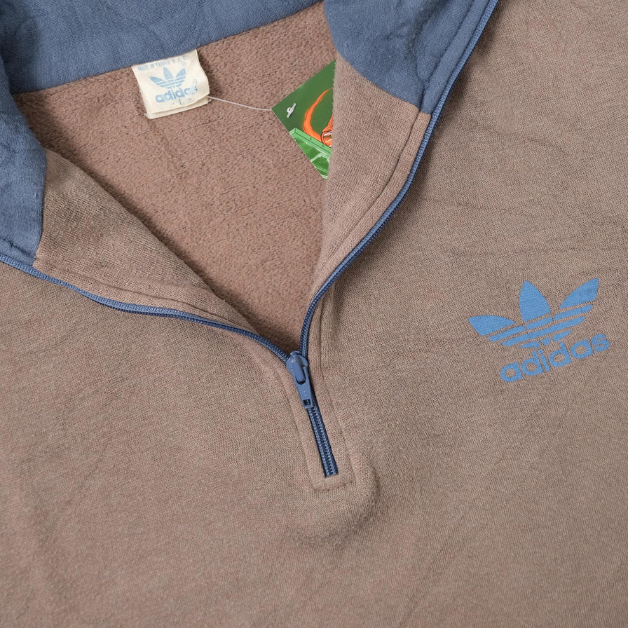 Vintage Adidas Q-Zip Sweater Large 