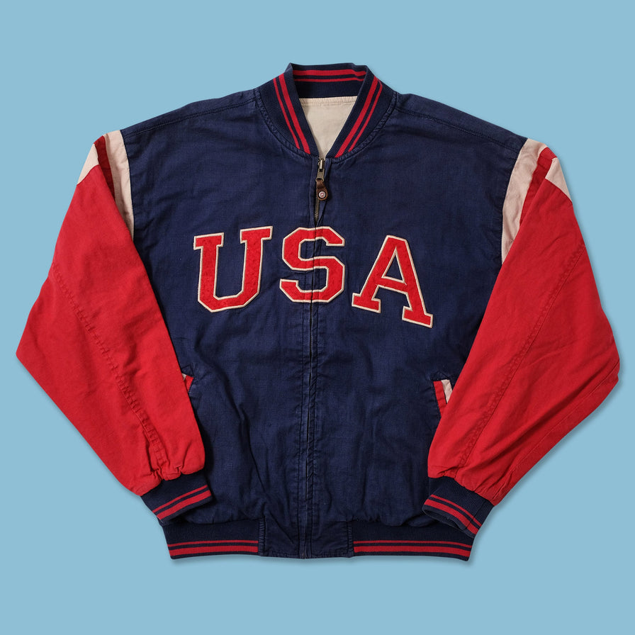 1996 Olympic Games USA Reversible Bomber Jacket Large 