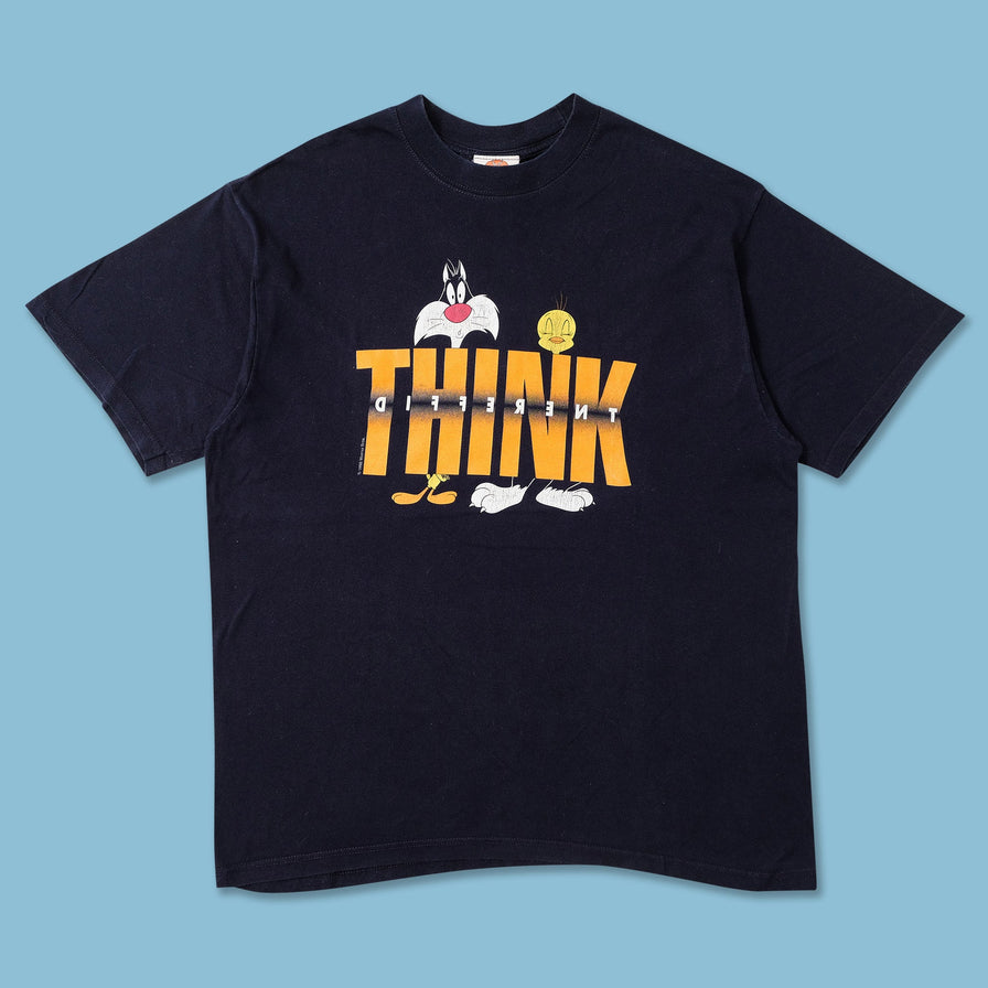 Vintage Looney Tunes Think Different T-Shirt Large 
