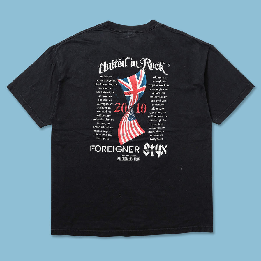 2010 Styx & Foreigner Tour T-Shirt XLarge 