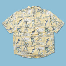 Vintage Fish Pattern Shirt XLarge