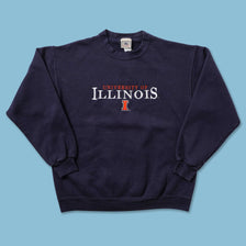 Vintage University Of Illinois Sweater Medium 
