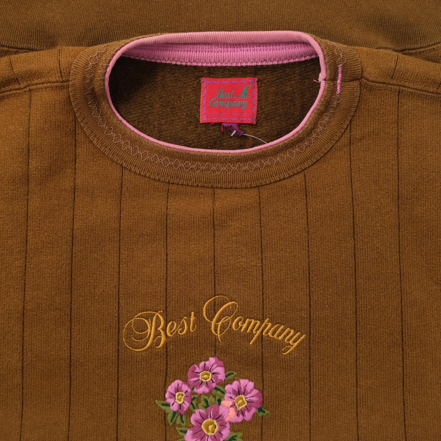 Vintage Best Company Flower Sweater Large 