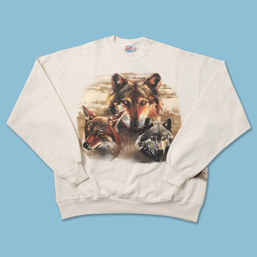 Vintage Wolf Sweater Large 
