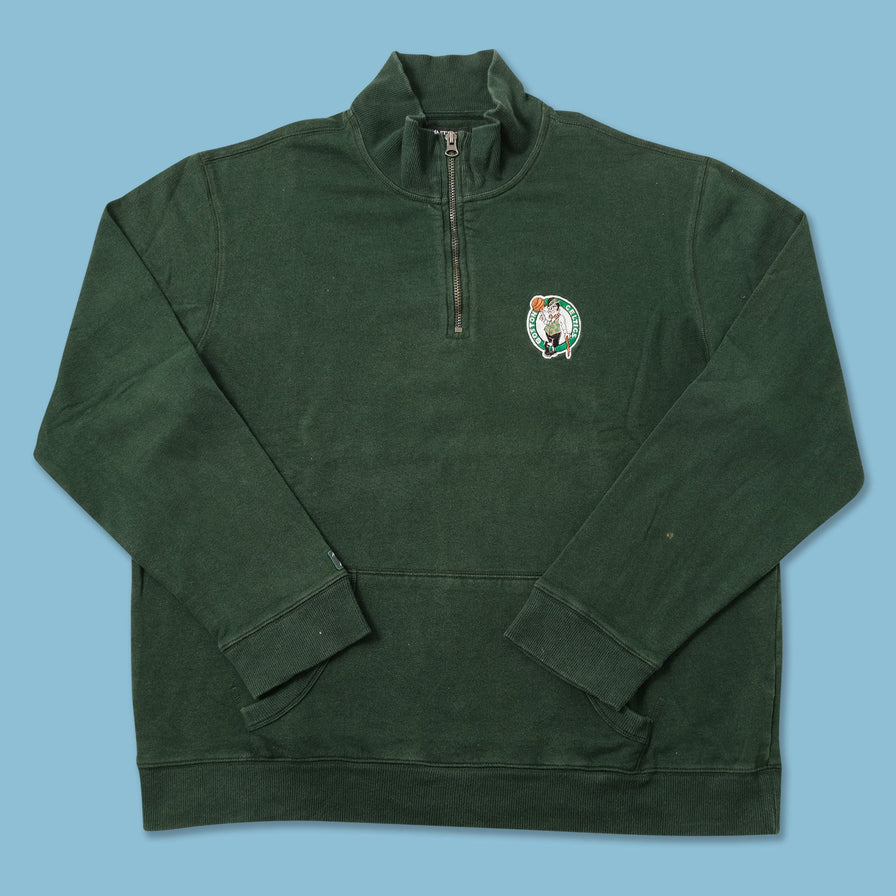 Vintage Boston Celtics Q-Zip Sweater XLarge 