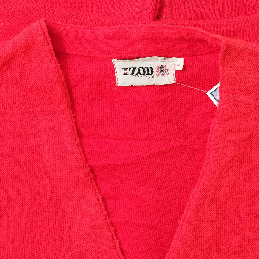 Vintage IZOD Lacoste Knit Cardigan Medium 