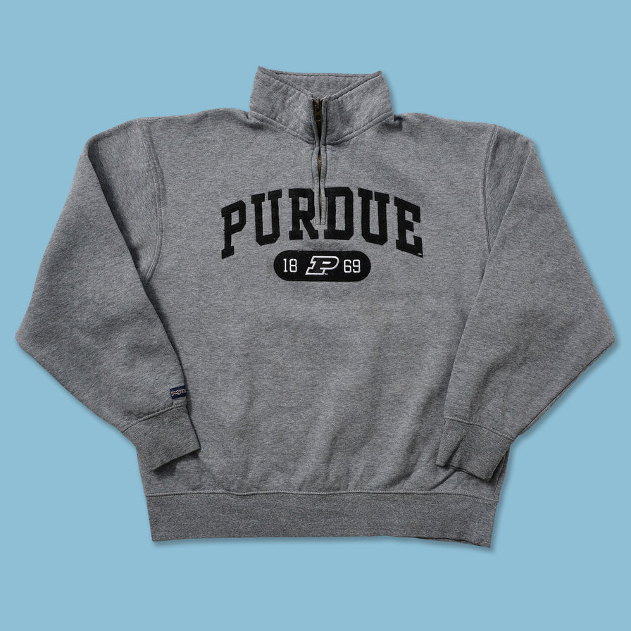 Vintage Purdue Q-Zip Sweater Medium 