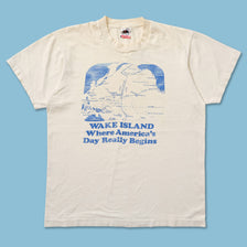 Vintage Wake Island T-Shirt Medium 