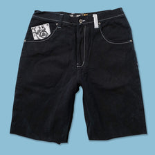 Y2K Raw Blue Baggy Shorts W32 