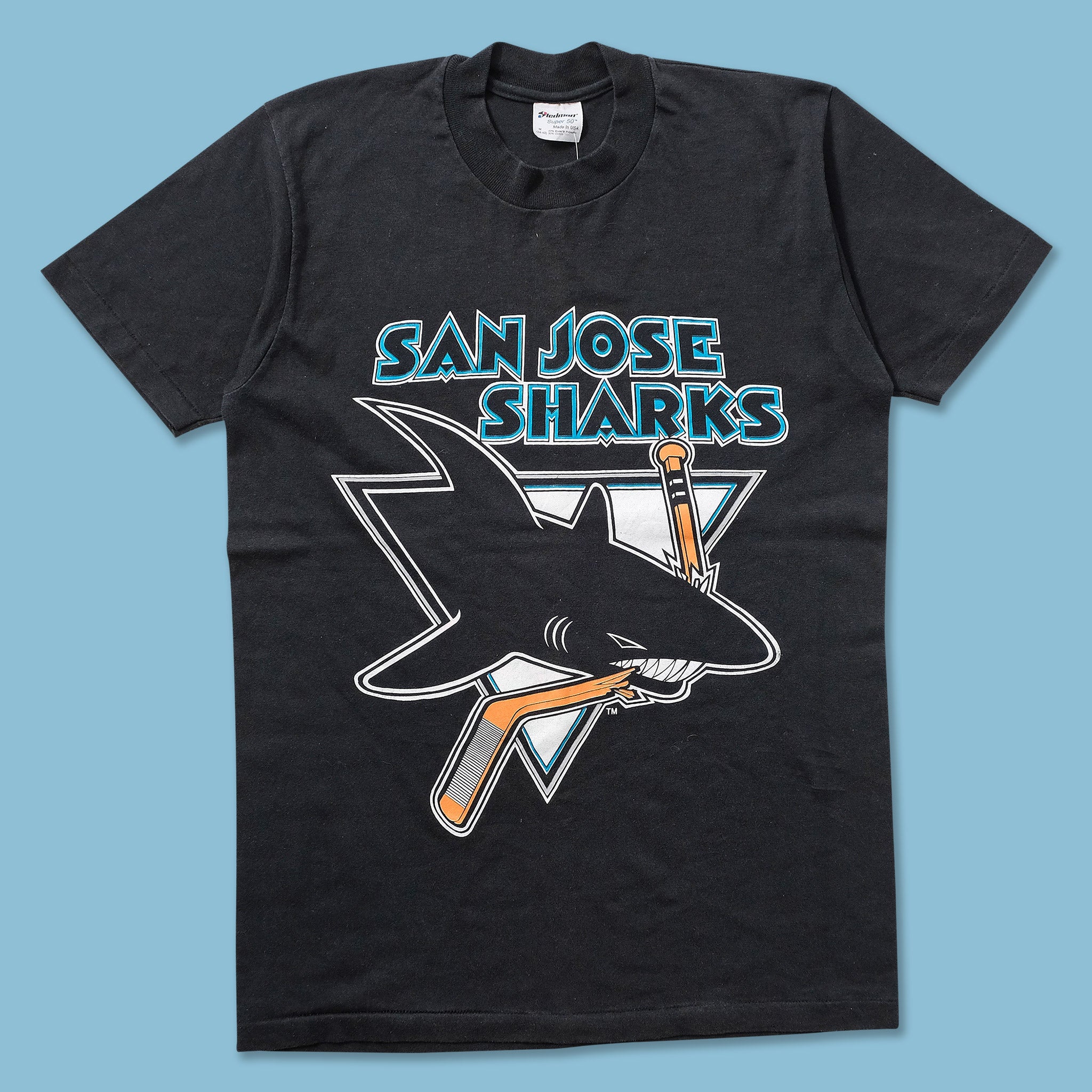 San jose sharks sales t shirt cheap