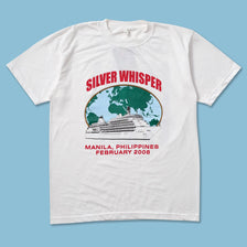 2008 Silver Whisper Cruises T-Shirt Small - Double Double Vintage