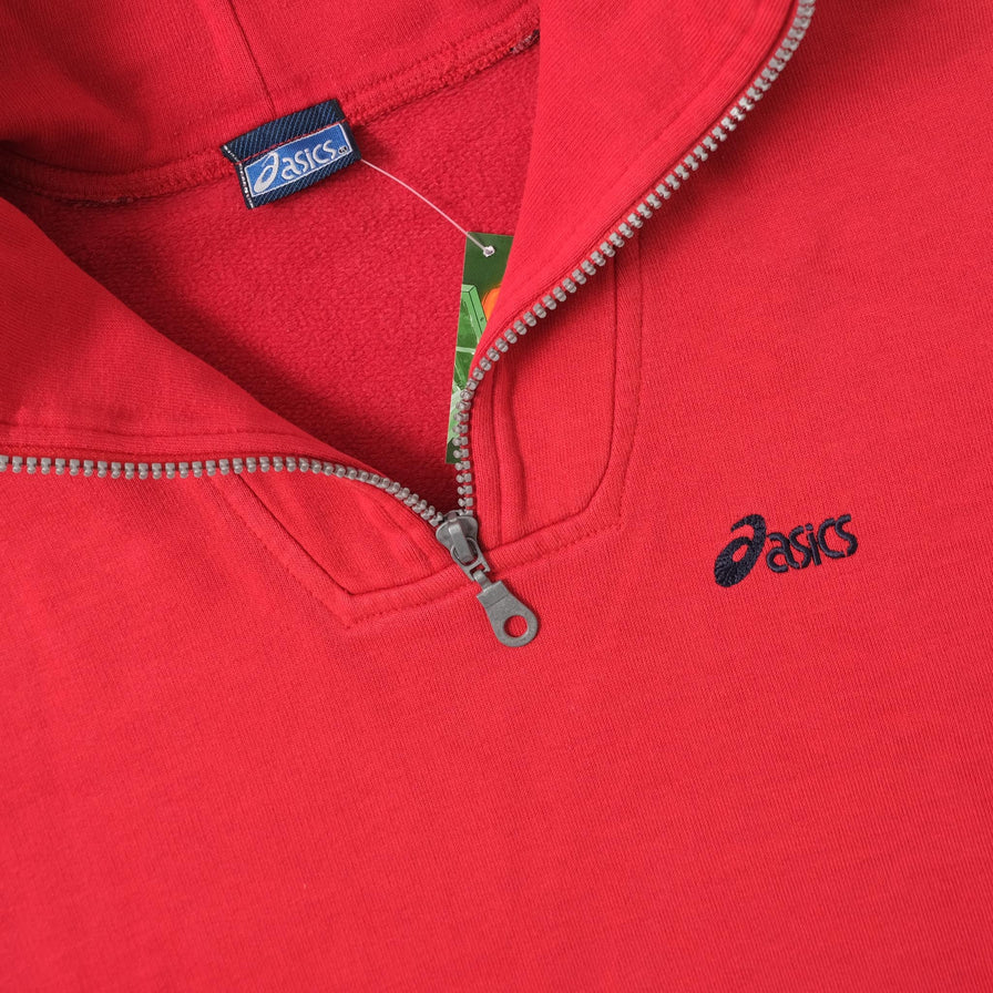 Vintage Asics Q-Zip Sweater Small 
