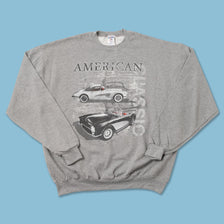 Vintage American Sports Car Sweater Large 