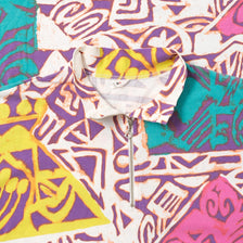 Vintage Pattern Q-Zip Longsleeve Large 