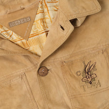 Vintage 1994 Iceberg Wile E. Coyote Leather Jacket XLarge 