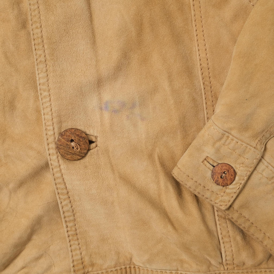 Vintage 1994 Iceberg Wile E. Coyote Leather Jacket XLarge 