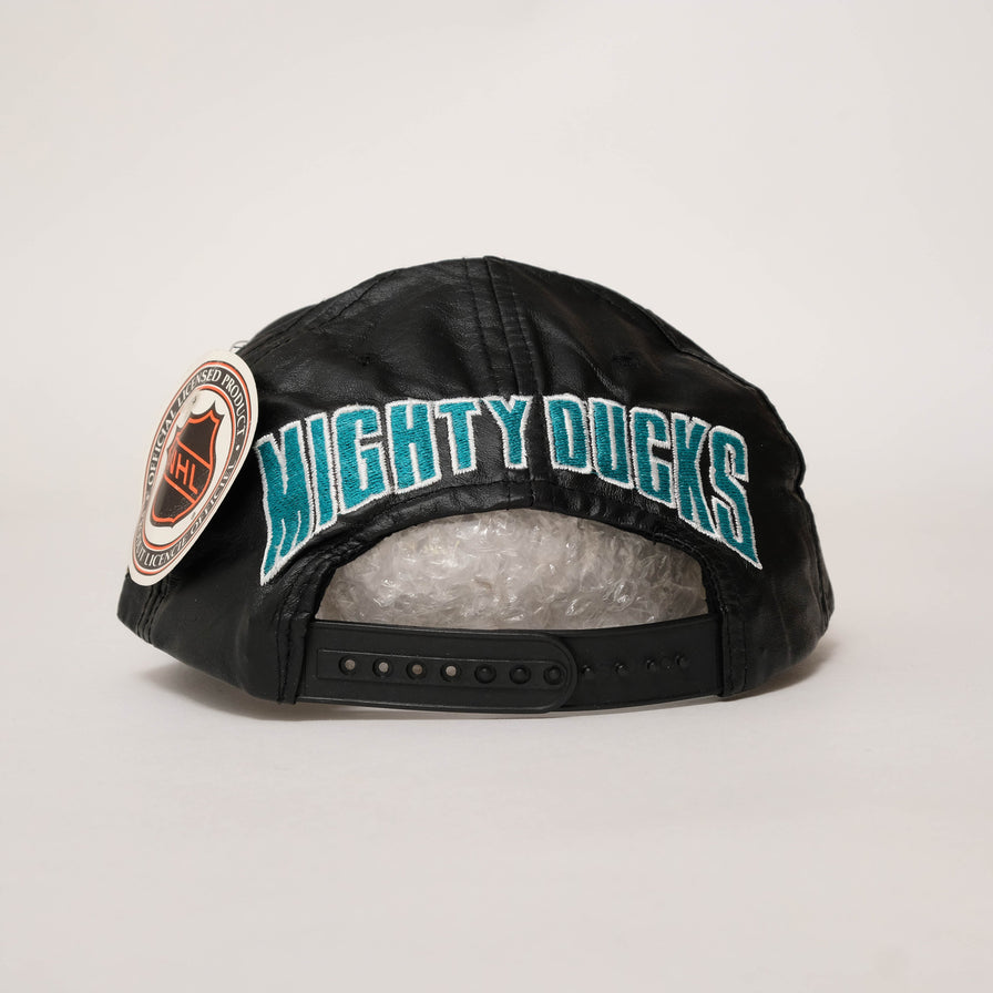 Vintage DS Mighty Ducks Leather Snapback 