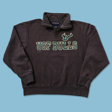 Vintage USF Bulls Q-Zip Sweater Large 