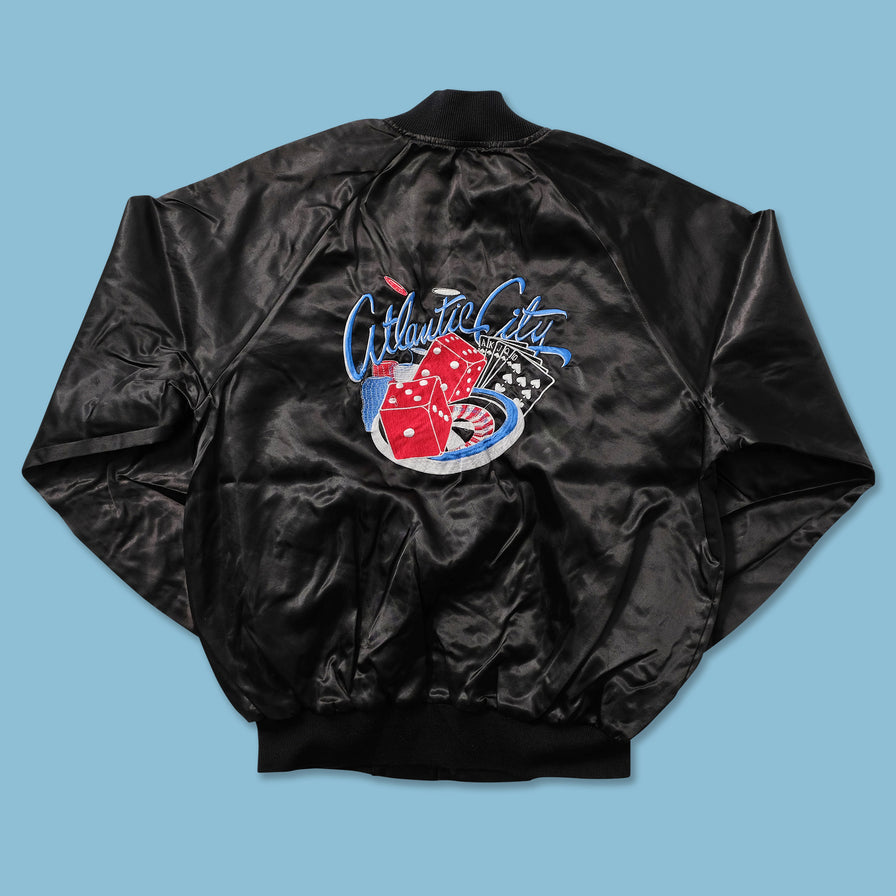 Vintage Satin Varsity Jacket Large 