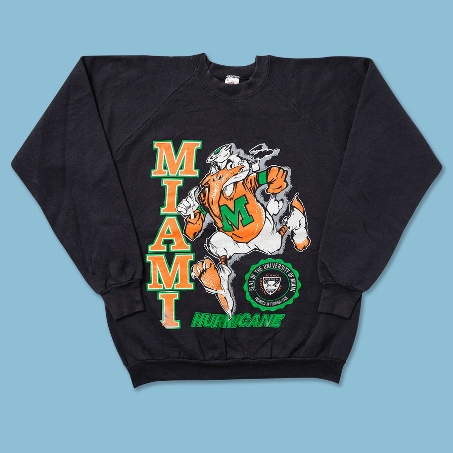Vintage Miami Hurricanes Sweater Large - Double Double Vintage