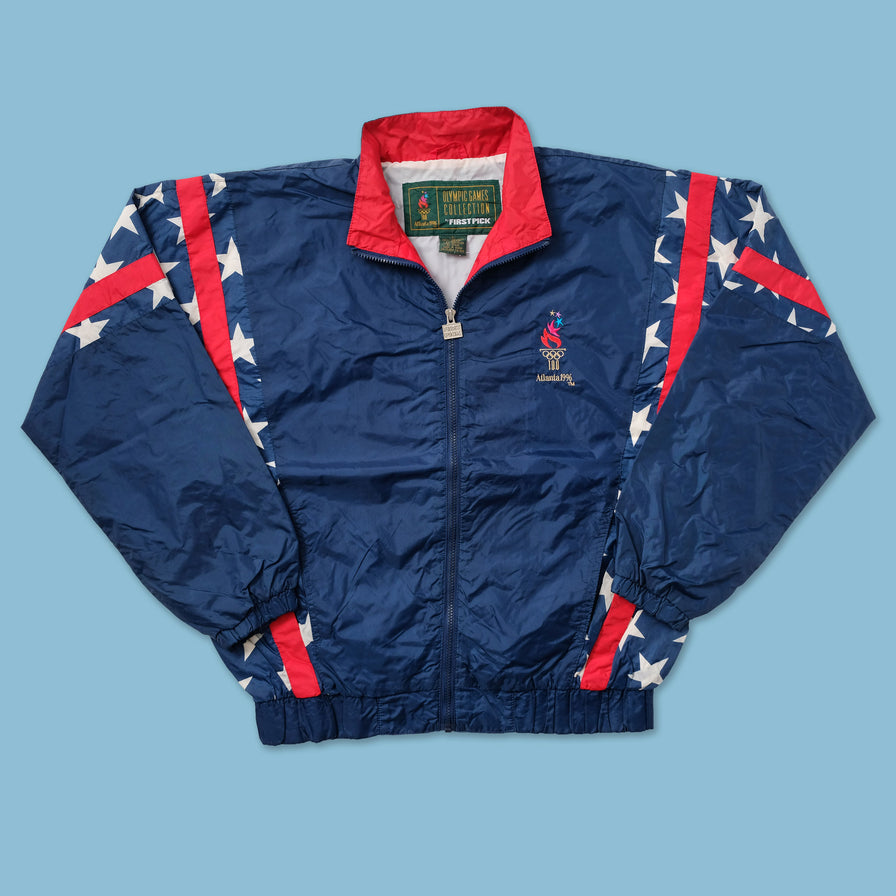 1996 Olympics USA Track Jacket Large - Double Double Vintage