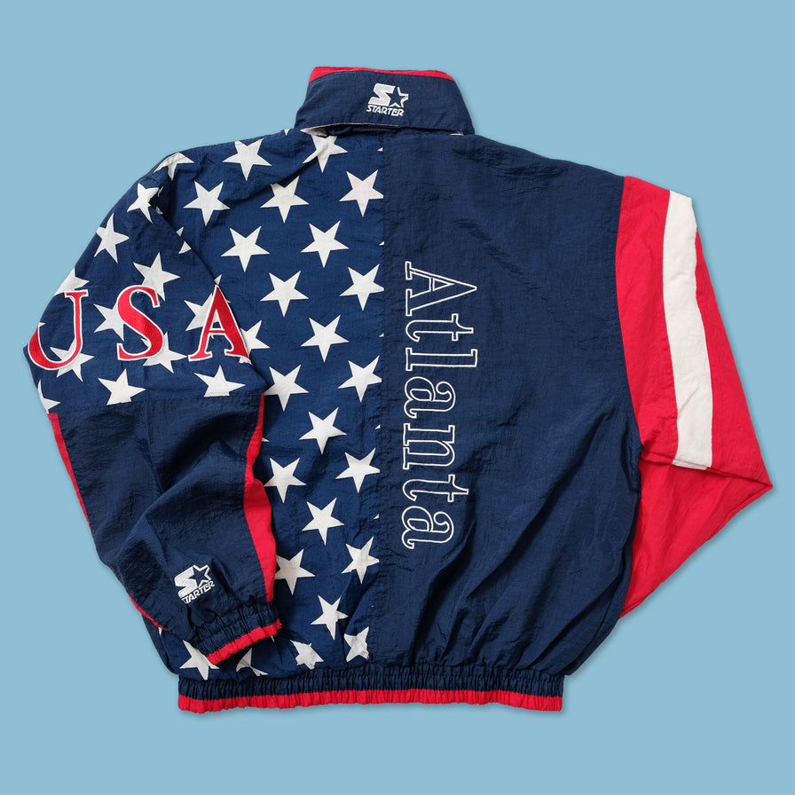 1996 Starter Olympics USA Light Jacket Large - Double Double Vintage