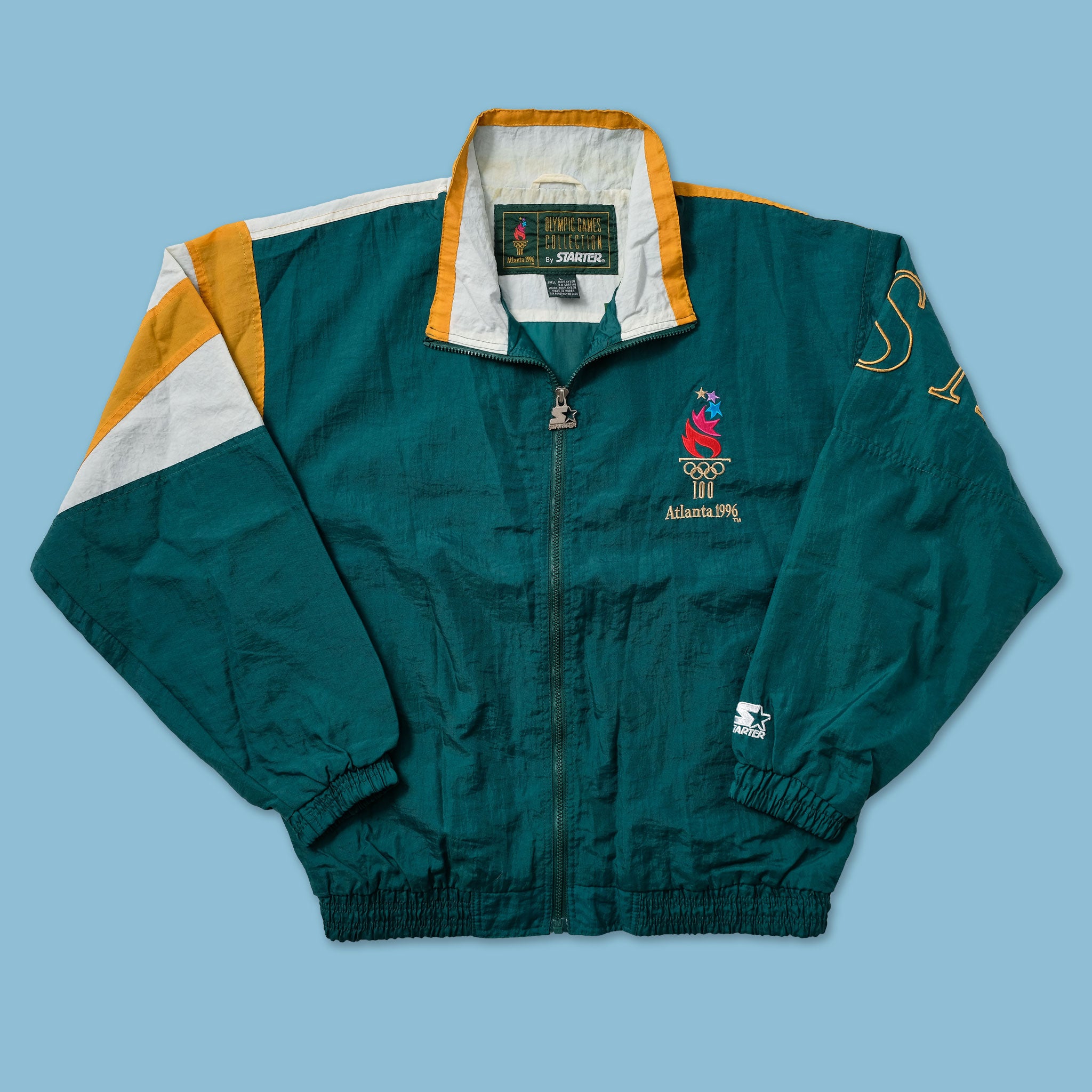 1996 Starter Atlanta Olympics USA Track Jacket Large Double