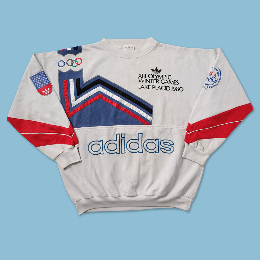 Vintage adidas Olympics Lake Placid '80 Sweater XLarge - Double Double Vintage