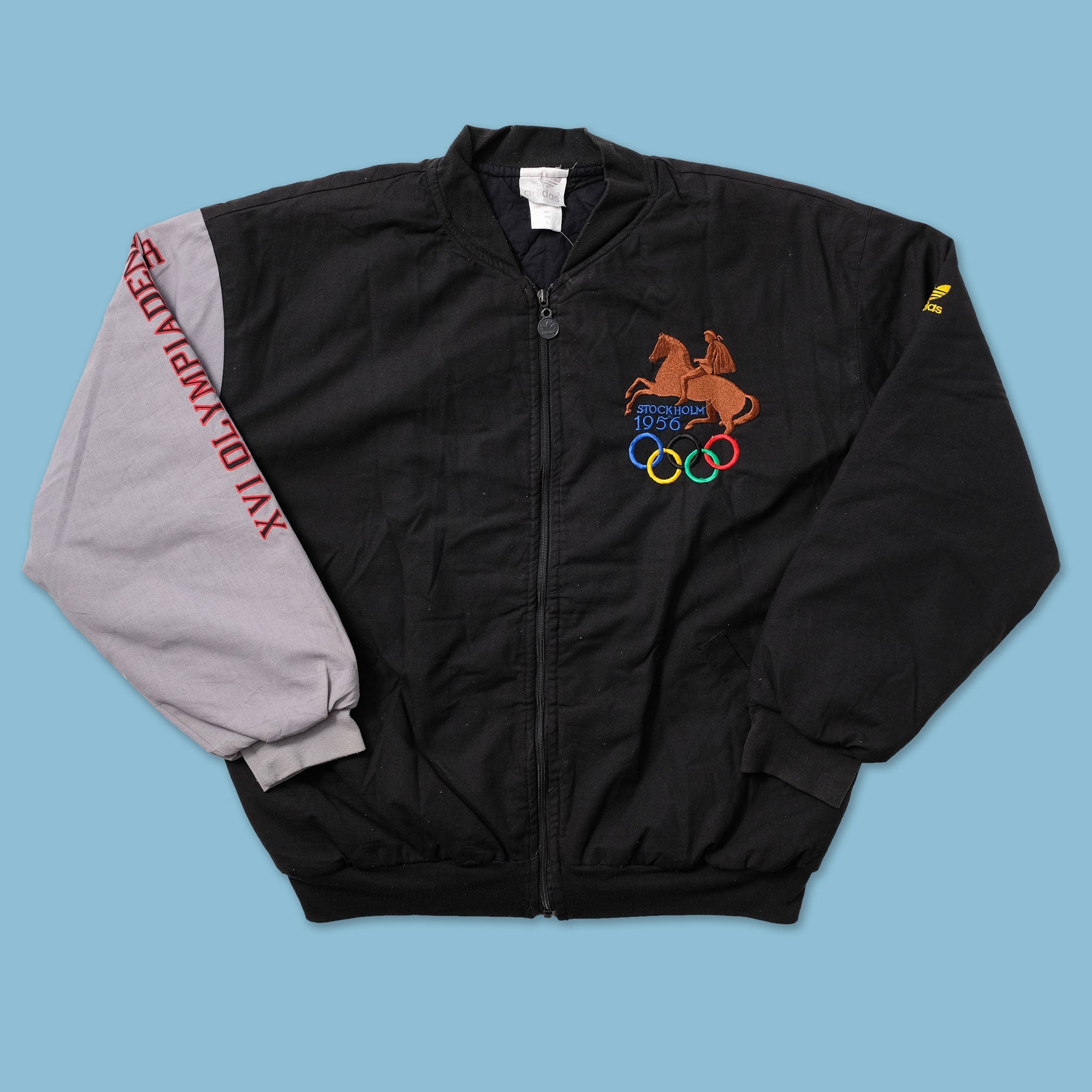 Vintage Adidas Olympics Stockholm '56 Bomber Jacket Large kaufen