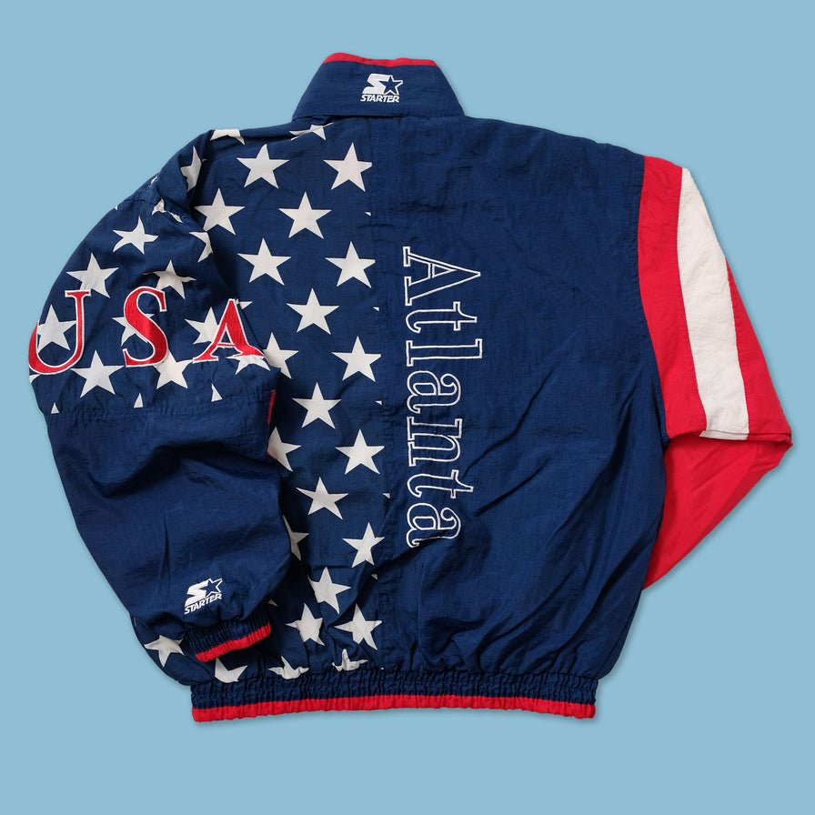 1996 Starter Olympics USA Light Jacket Large - Double Double Vintage