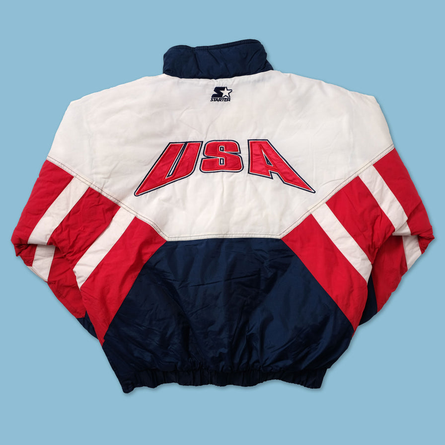 1996 Starter Olympics USA Anorak Large - Double Double Vintage