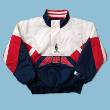 1996 Starter Olympics USA Anorak Large - Double Double Vintage