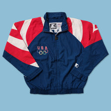 Vintage Starter Olympics USA Light Jacket Large - Double Double Vintage