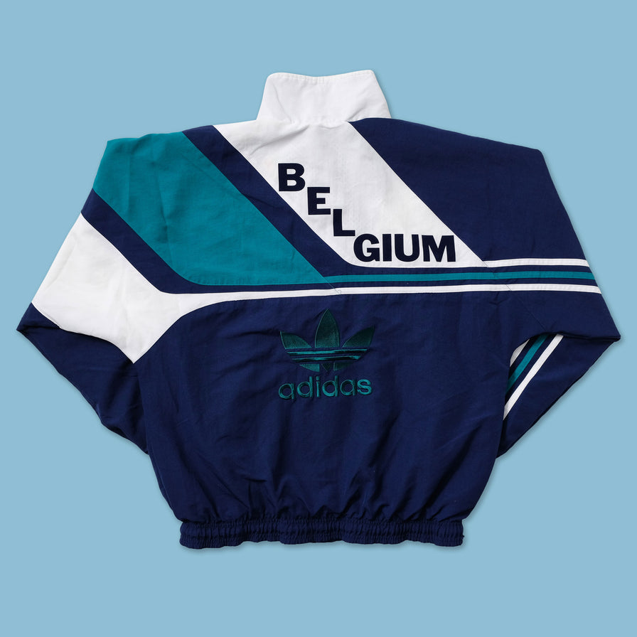 1996 adidas Olympics Belgium Track Jacket Small - Double Double Vintage