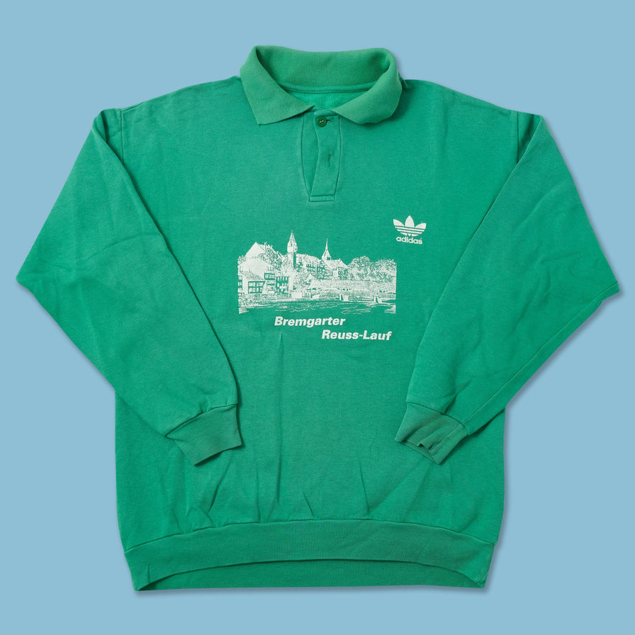 Vintage Adidas Polo Neck Sweater Medium 