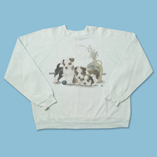 Vintage 1990 Women's Puppy Sweater Small 